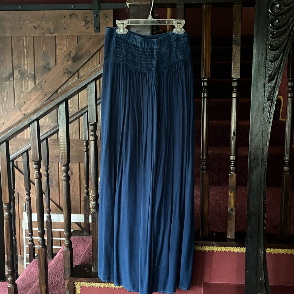 Elegant Blue Pantskirt - sustainably produced, ethically sourced